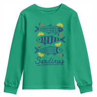 Minimal Sardines Fishermen Aesthetic Retro Youth Sweatshirt
