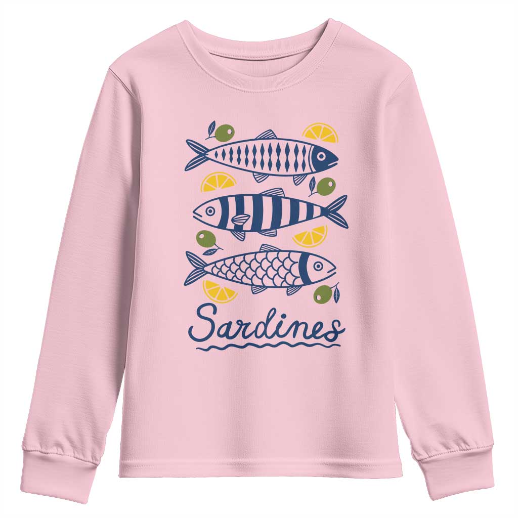 Minimal Sardines Fishermen Aesthetic Retro Youth Sweatshirt