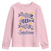 Minimal Sardines Fishermen Aesthetic Retro Youth Sweatshirt