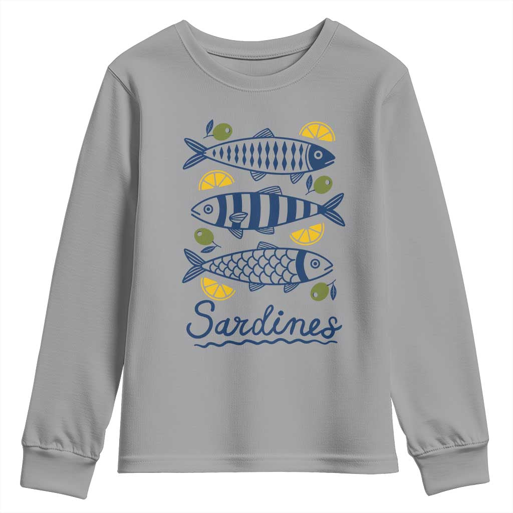Minimal Sardines Fishermen Aesthetic Retro Youth Sweatshirt