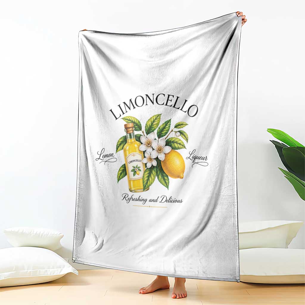 Italian Summer Limoncello Lemon Liqueur Amalfi Italy Throw Blanket