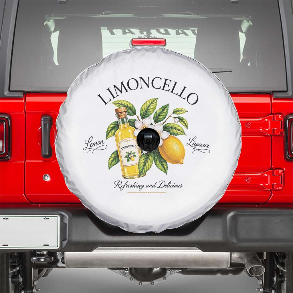 Italian Summer Limoncello Lemon Liqueur Amalfi Italy Spare Tire Cover