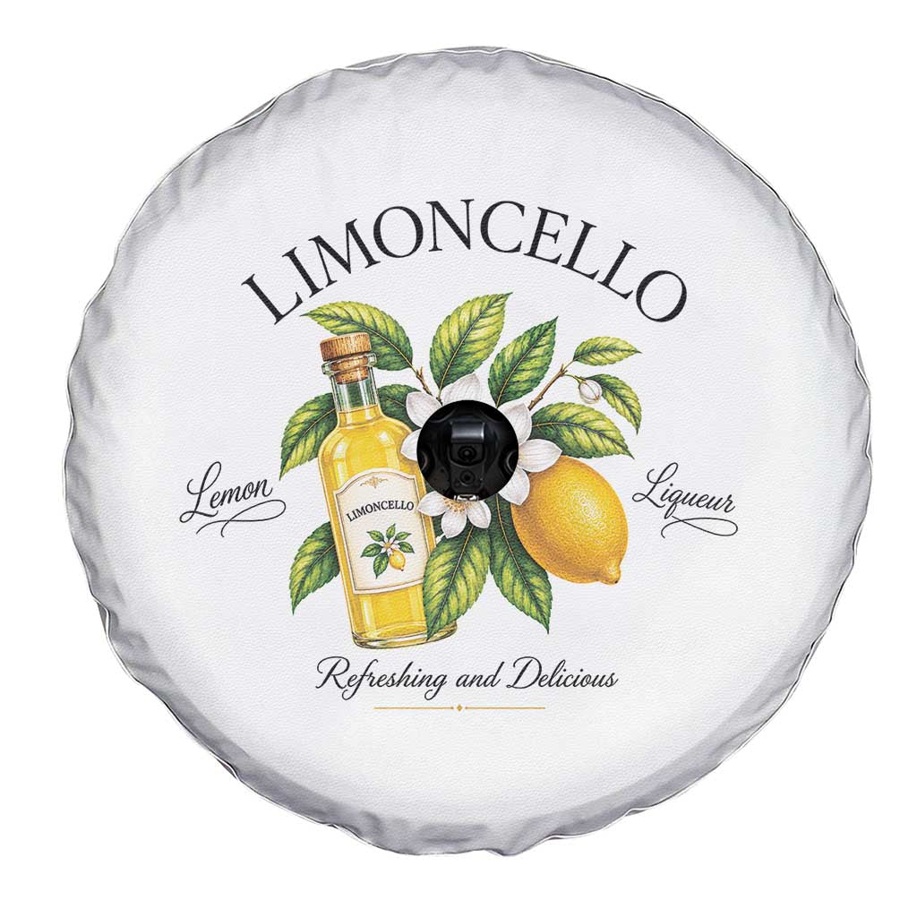 Italian Summer Limoncello Lemon Liqueur Amalfi Italy Spare Tire Cover
