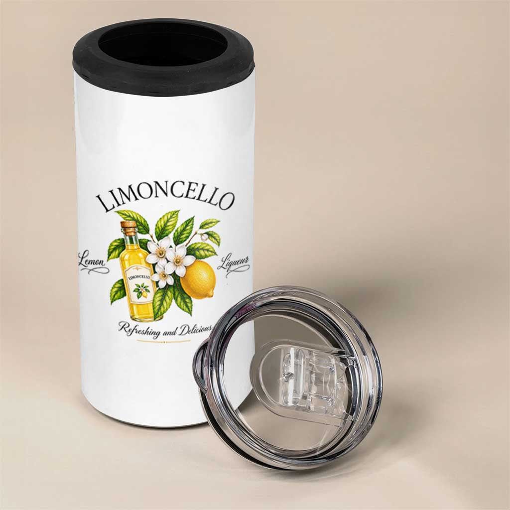Italian Summer Limoncello Lemon Liqueur Amalfi Italy 4 in 1 Can Cooler Tumbler