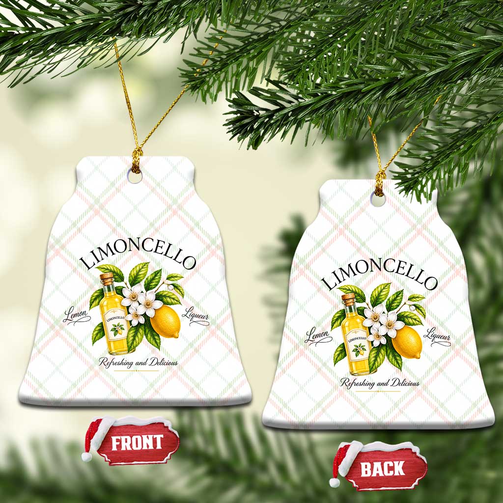 Italian Summer Limoncello Lemon Liqueur Amalfi Italy Ceramic Ornament