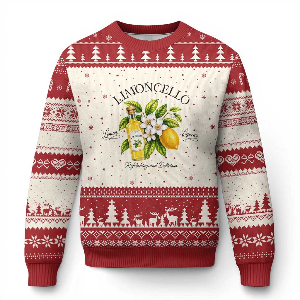 Italian Summer Limoncello Lemon Liqueur Amalfi Italy Ugly Christmas Sweater