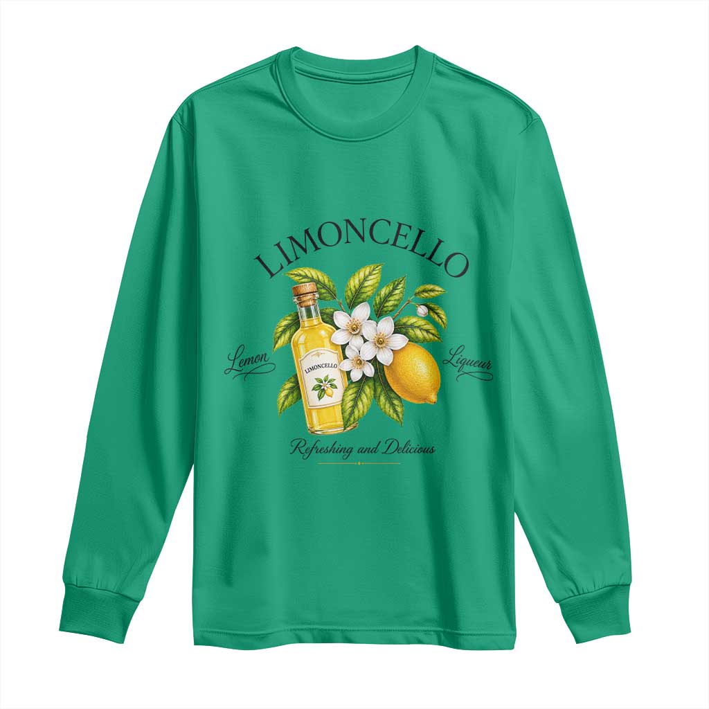 Italian Summer Limoncello Lemon Liqueur Amalfi Italy Long Sleeve Shirt
