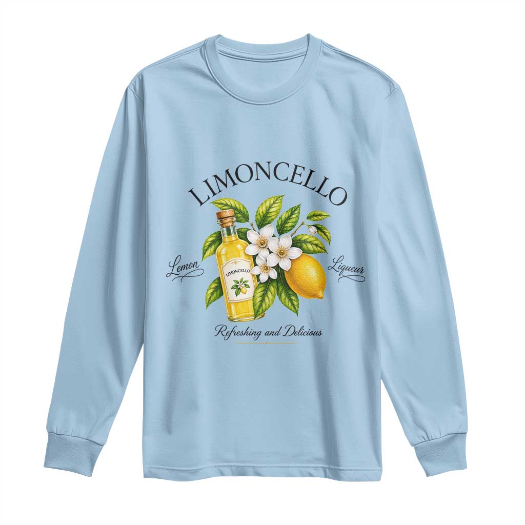 Italian Summer Limoncello Lemon Liqueur Amalfi Italy Long Sleeve Shirt