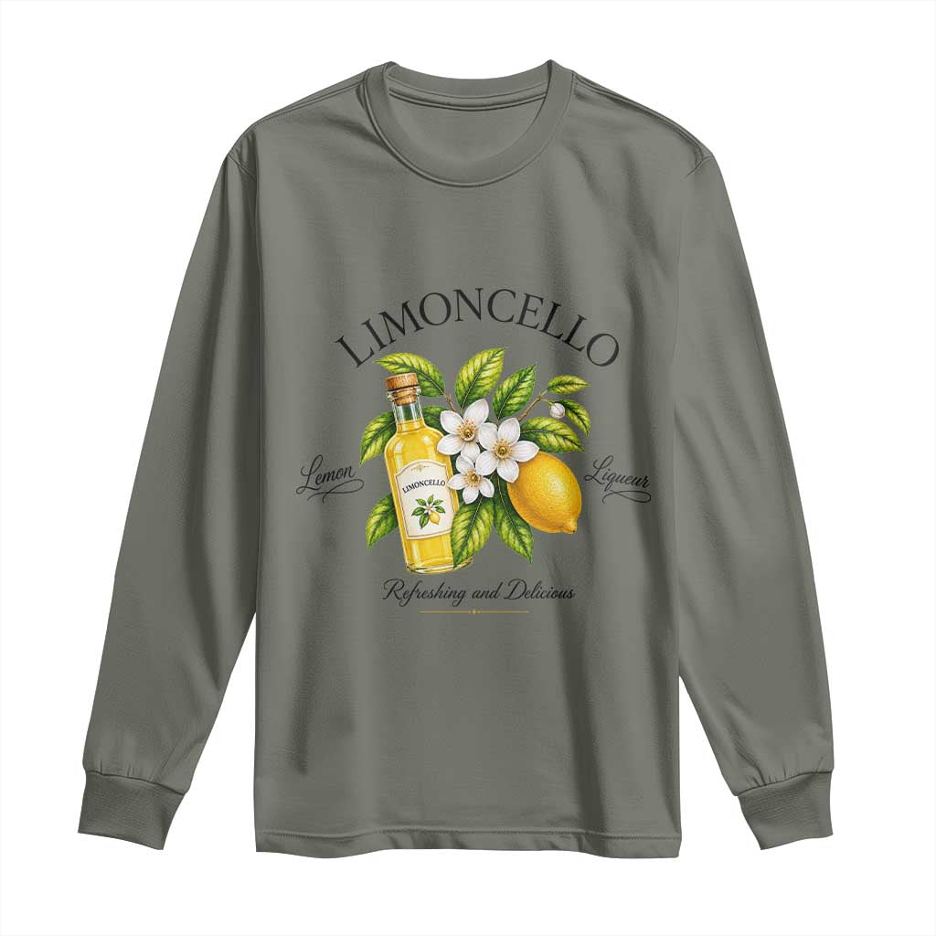 Italian Summer Limoncello Lemon Liqueur Amalfi Italy Long Sleeve Shirt