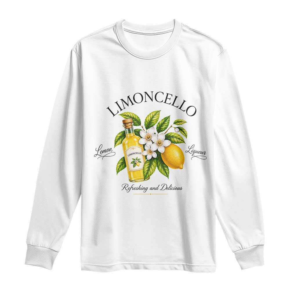 Italian Summer Limoncello Lemon Liqueur Amalfi Italy Long Sleeve Shirt