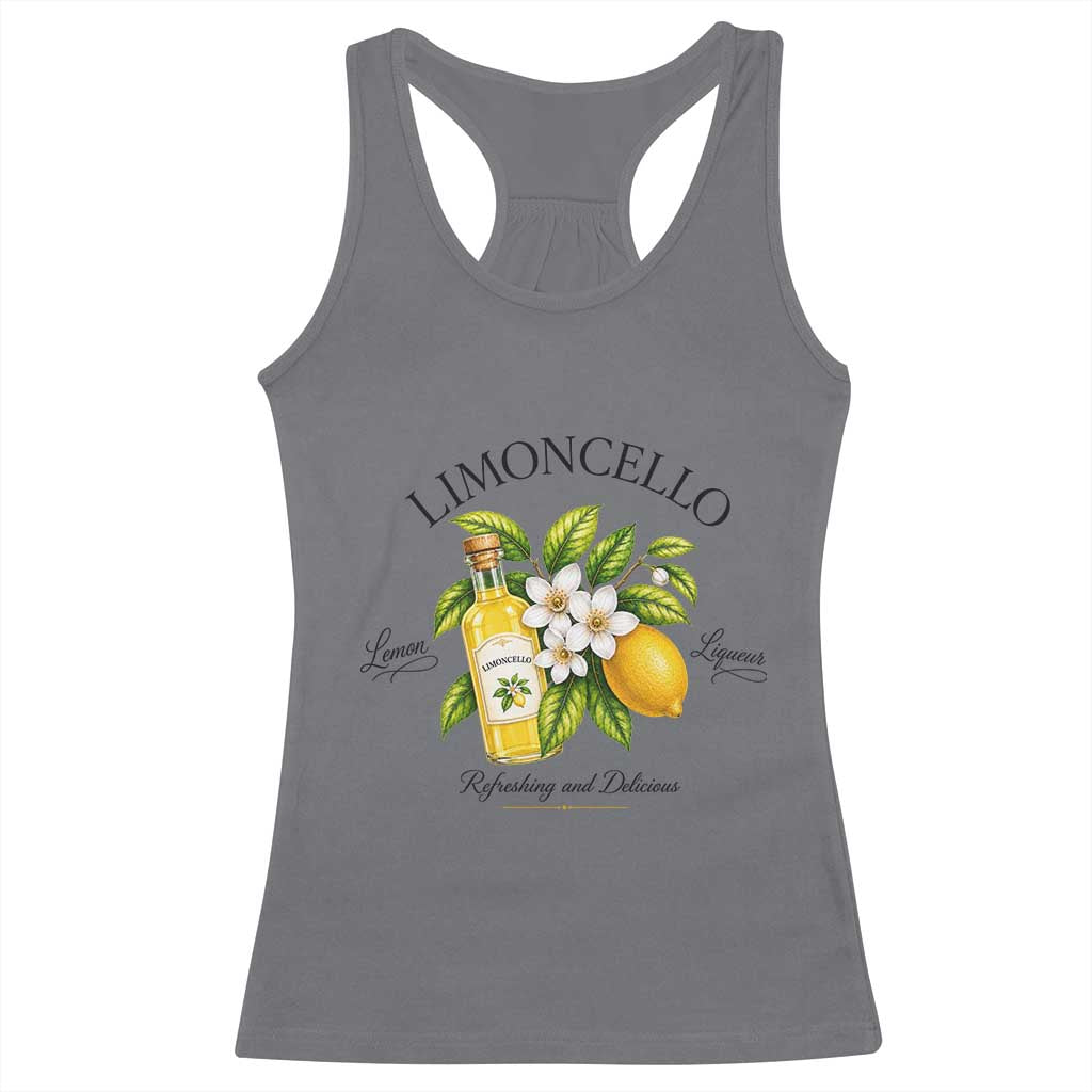 Italian Summer Limoncello Lemon Liqueur Amalfi Italy Racerback Tank Top