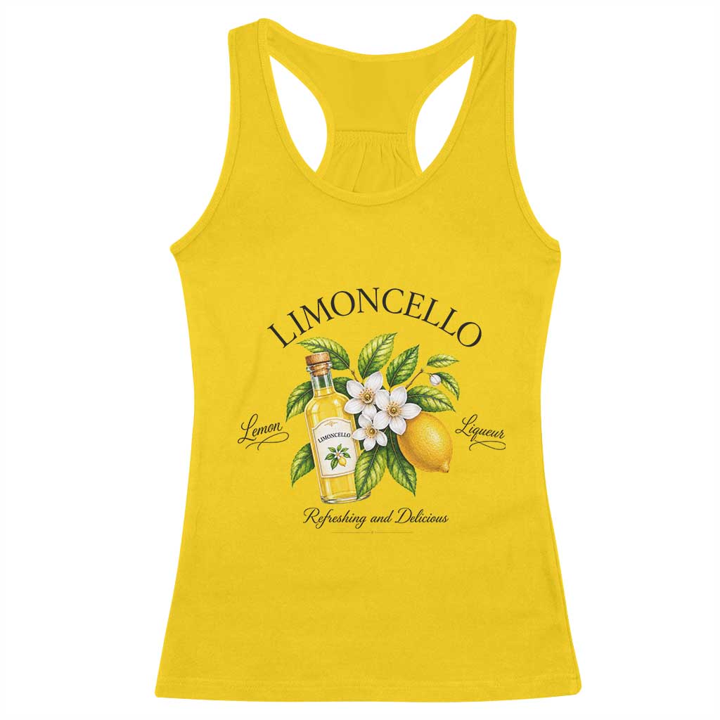 Italian Summer Limoncello Lemon Liqueur Amalfi Italy Racerback Tank Top