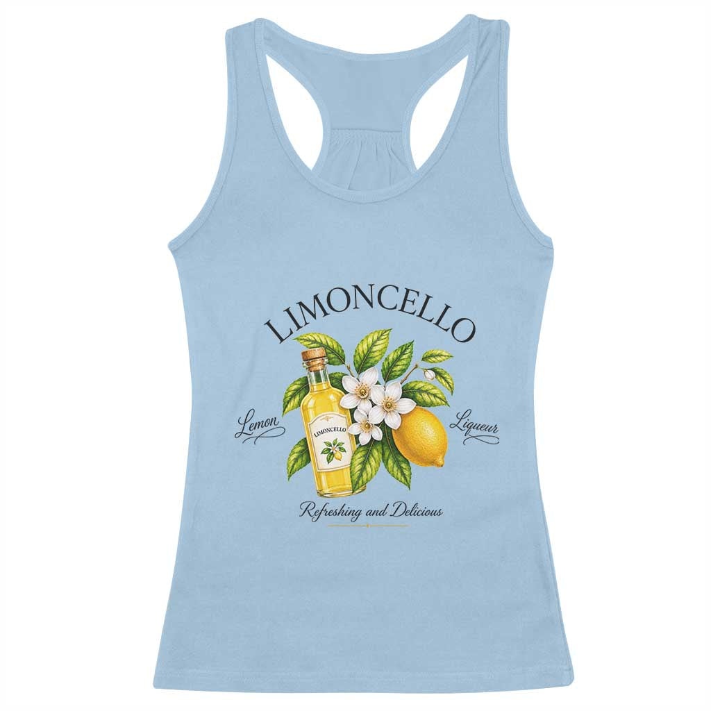 Italian Summer Limoncello Lemon Liqueur Amalfi Italy Racerback Tank Top
