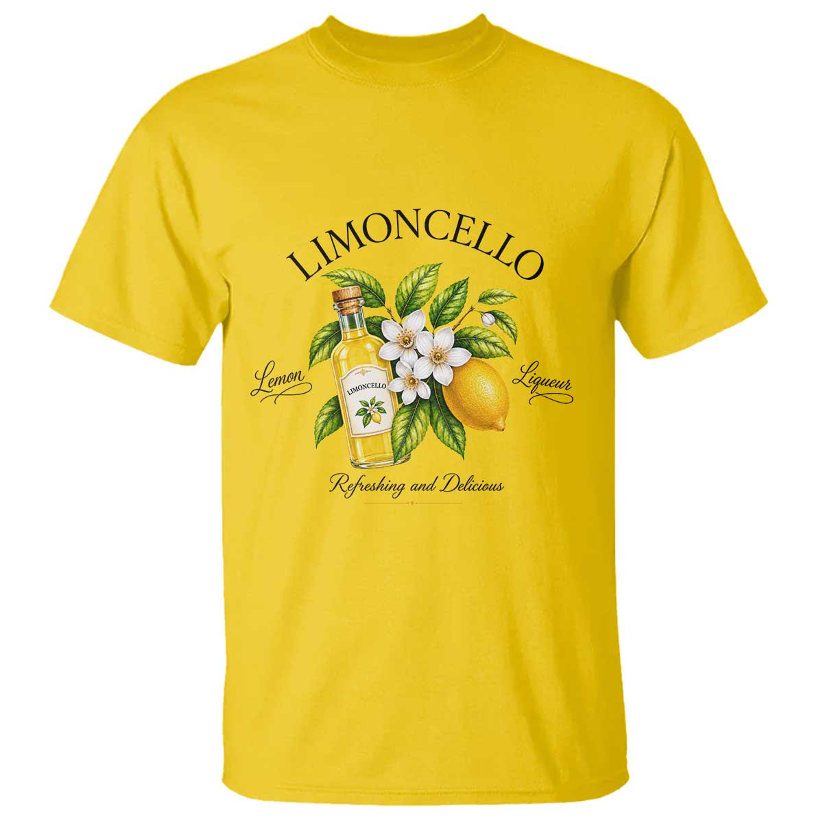 Italian Summer Limoncello Lemon Liqueur Amalfi Italy T Shirt