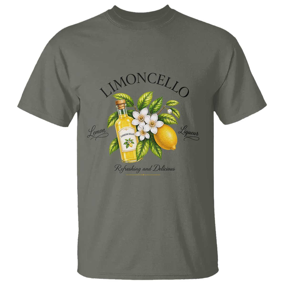 Italian Summer Limoncello Lemon Liqueur Amalfi Italy T Shirt