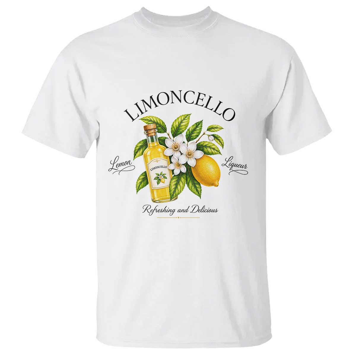 Italian Summer Limoncello Lemon Liqueur Amalfi Italy T Shirt