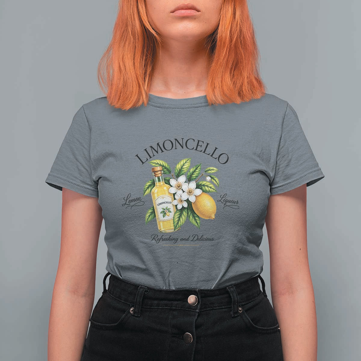 Italian Summer Limoncello Lemon Liqueur Amalfi Italy T Shirt For Women