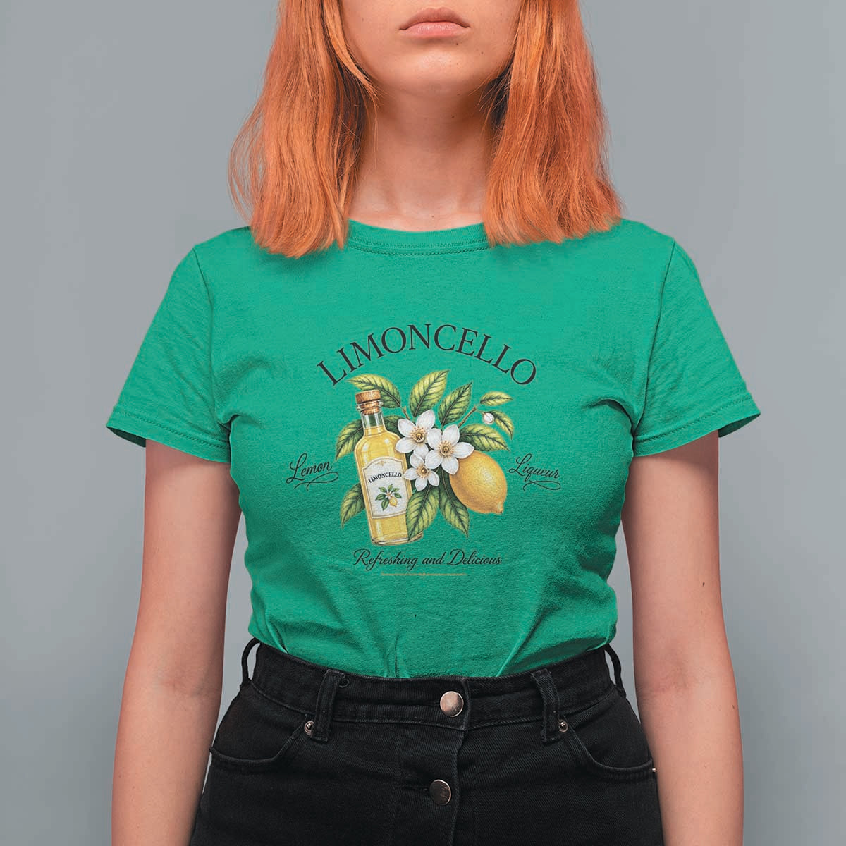 Italian Summer Limoncello Lemon Liqueur Amalfi Italy T Shirt For Women