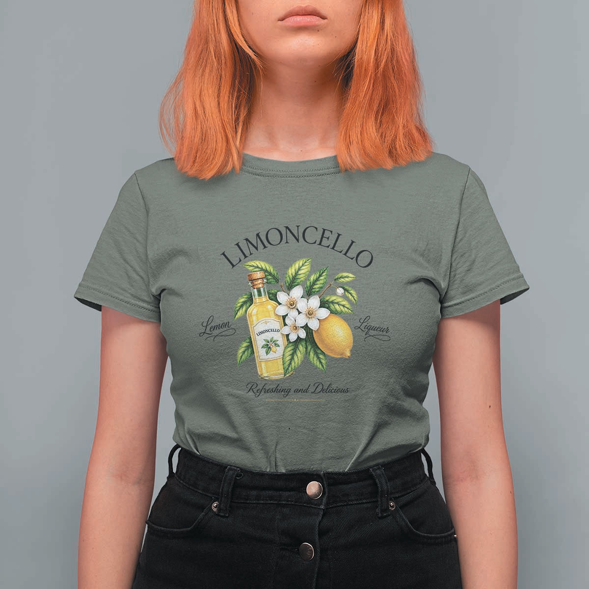 Italian Summer Limoncello Lemon Liqueur Amalfi Italy T Shirt For Women