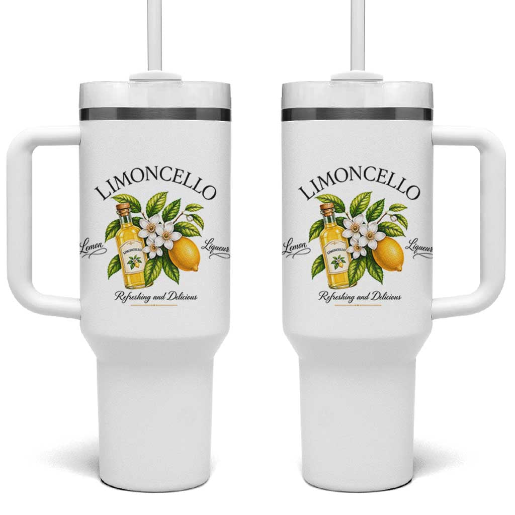 Italian Summer Limoncello Lemon Liqueur Amalfi Italy Tumbler With Handle