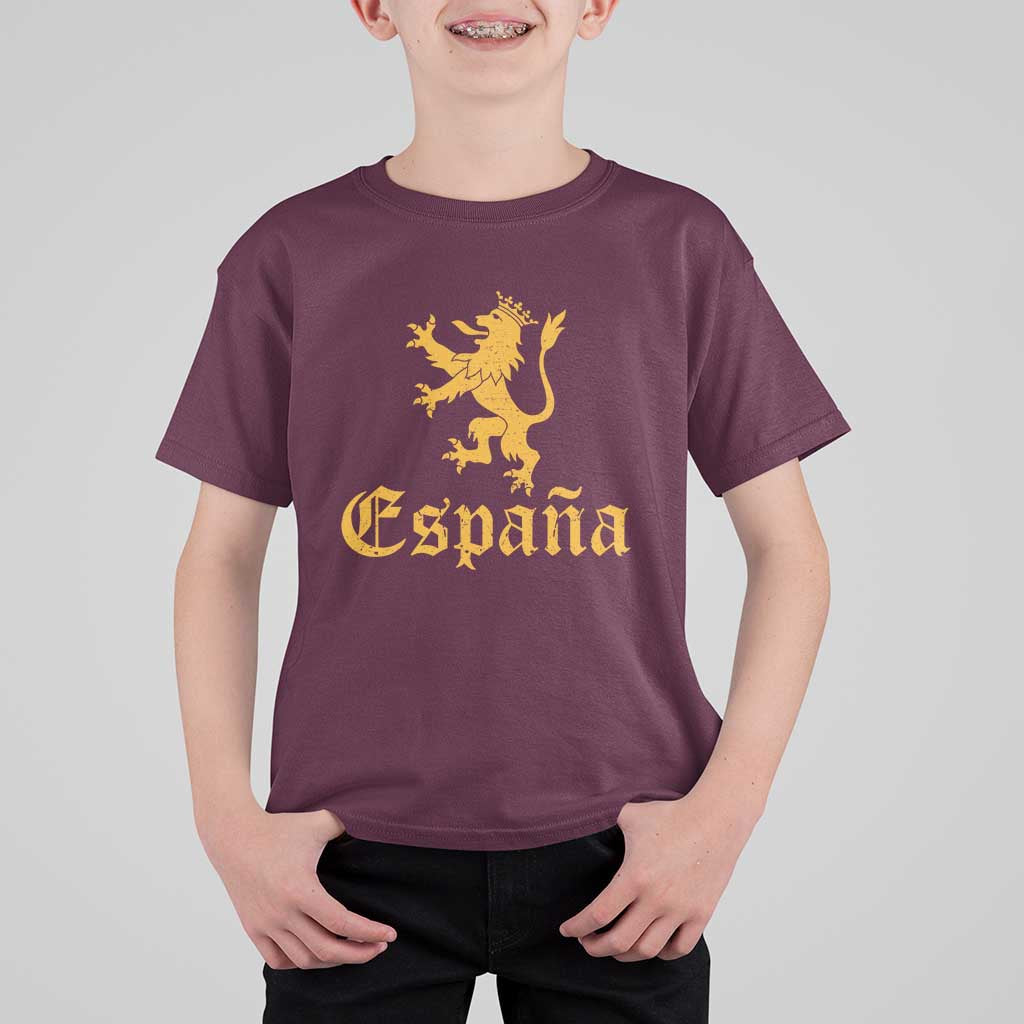 Espana Spain Lion Symbol Spanish Spaniard Pride T Shirt For Kid