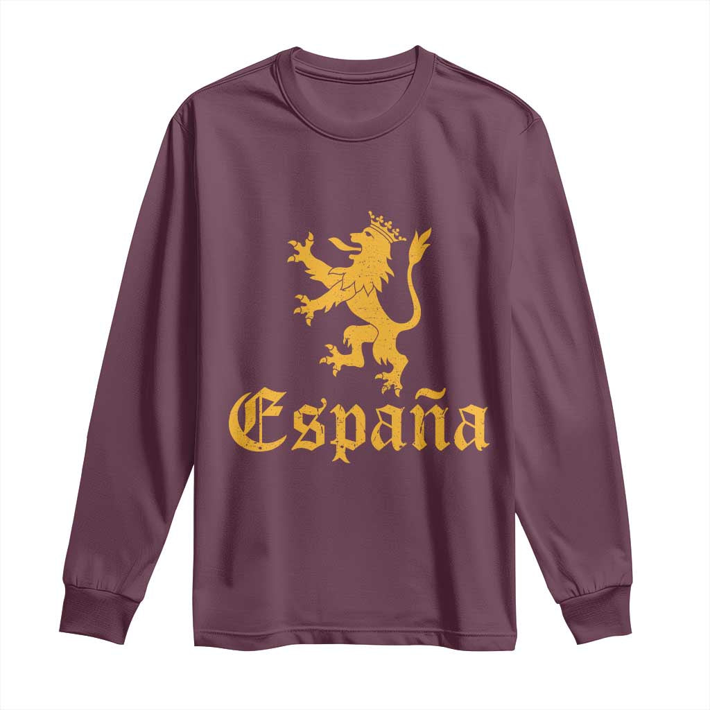 Espana Spain Lion Symbol Spanish Spaniard Pride Long Sleeve Shirt
