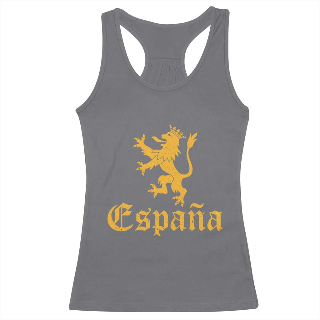 Espana Spain Lion Symbol Spanish Spaniard Pride Racerback Tank Top