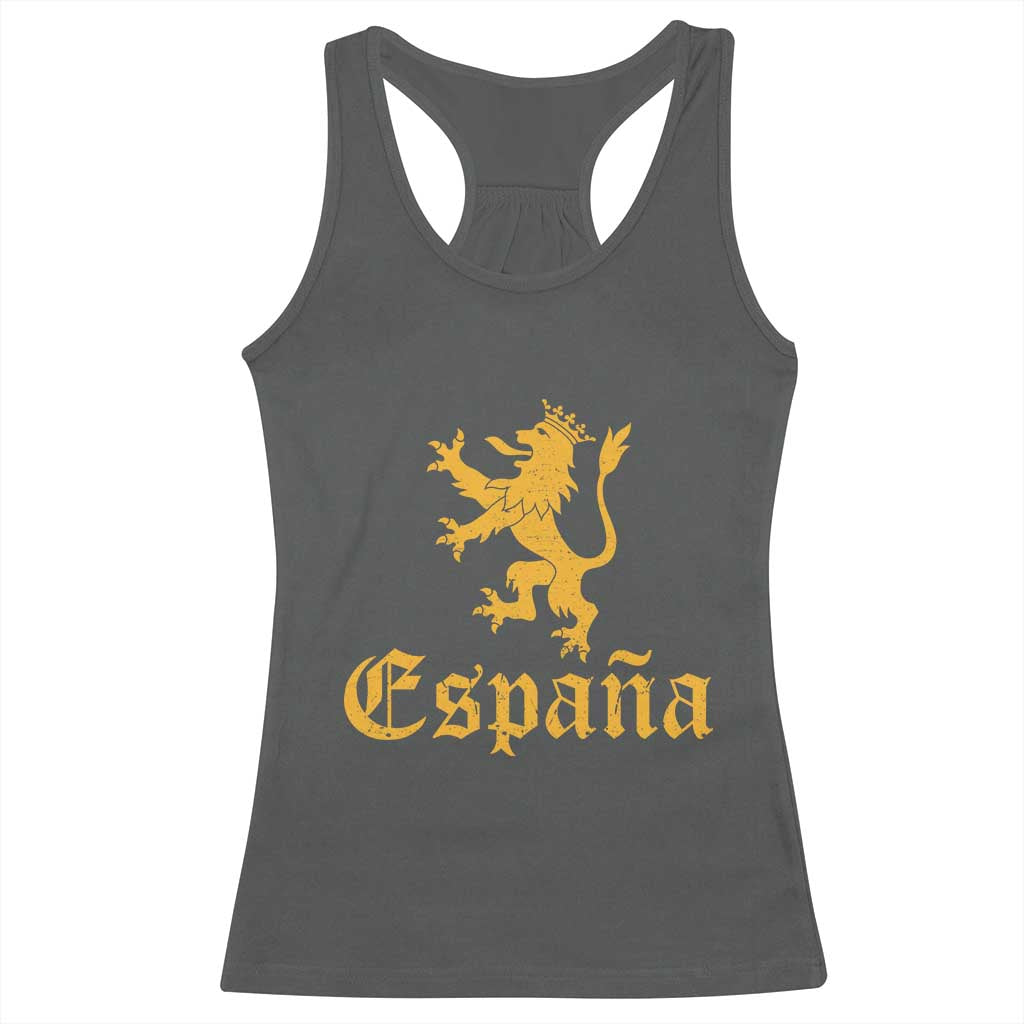 Espana Spain Lion Symbol Spanish Spaniard Pride Racerback Tank Top