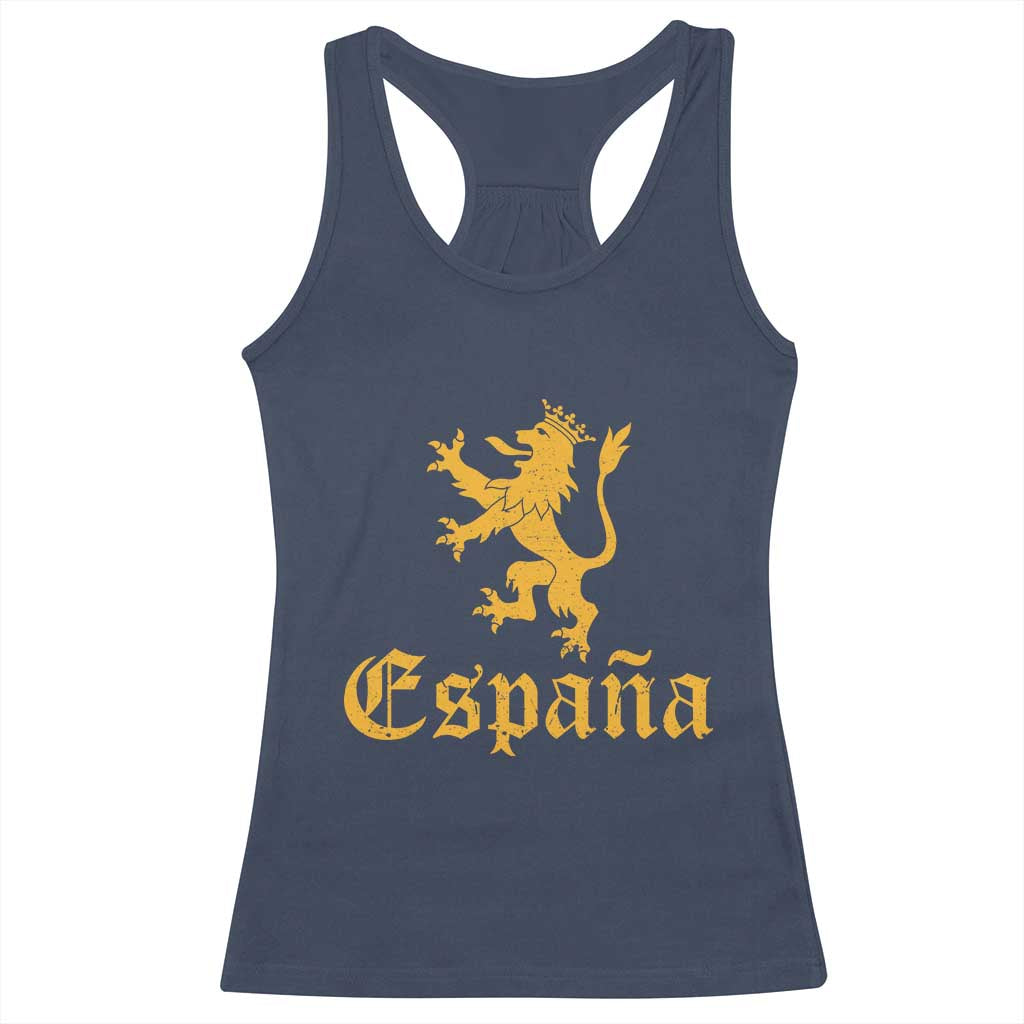 Espana Spain Lion Symbol Spanish Spaniard Pride Racerback Tank Top