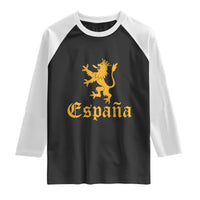 Espana Spain Lion Symbol Spanish Spaniard Pride Raglan Shirt