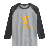Espana Spain Lion Symbol Spanish Spaniard Pride Raglan Shirt