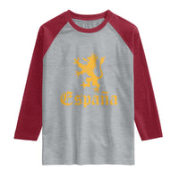 Espana Spain Lion Symbol Spanish Spaniard Pride Raglan Shirt