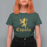Espana Spain Lion Symbol Spanish Spaniard Pride T Shirt For Women