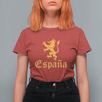 Espana Spain Lion Symbol Spanish Spaniard Pride T Shirt For Women