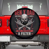 Gen X Dad Like Other Dads But Without A Filter Spare Tire Cover Funny Fathers Day