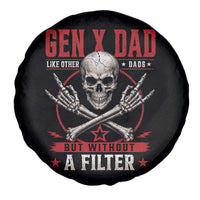 Gen X Dad Like Other Dads But Without A Filter Spare Tire Cover Funny Fathers Day