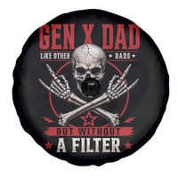 Gen X Dad Like Other Dads But Without A Filter Spare Tire Cover Funny Fathers Day