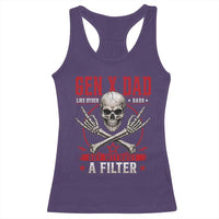 Gen X Dad Like Other Dads But Without A Filter Racerback Tank Top Funny Fathers Day