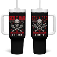 Gen X Dad Like Other Dads But Without A Filter Tumbler With Handle Funny Fathers Day