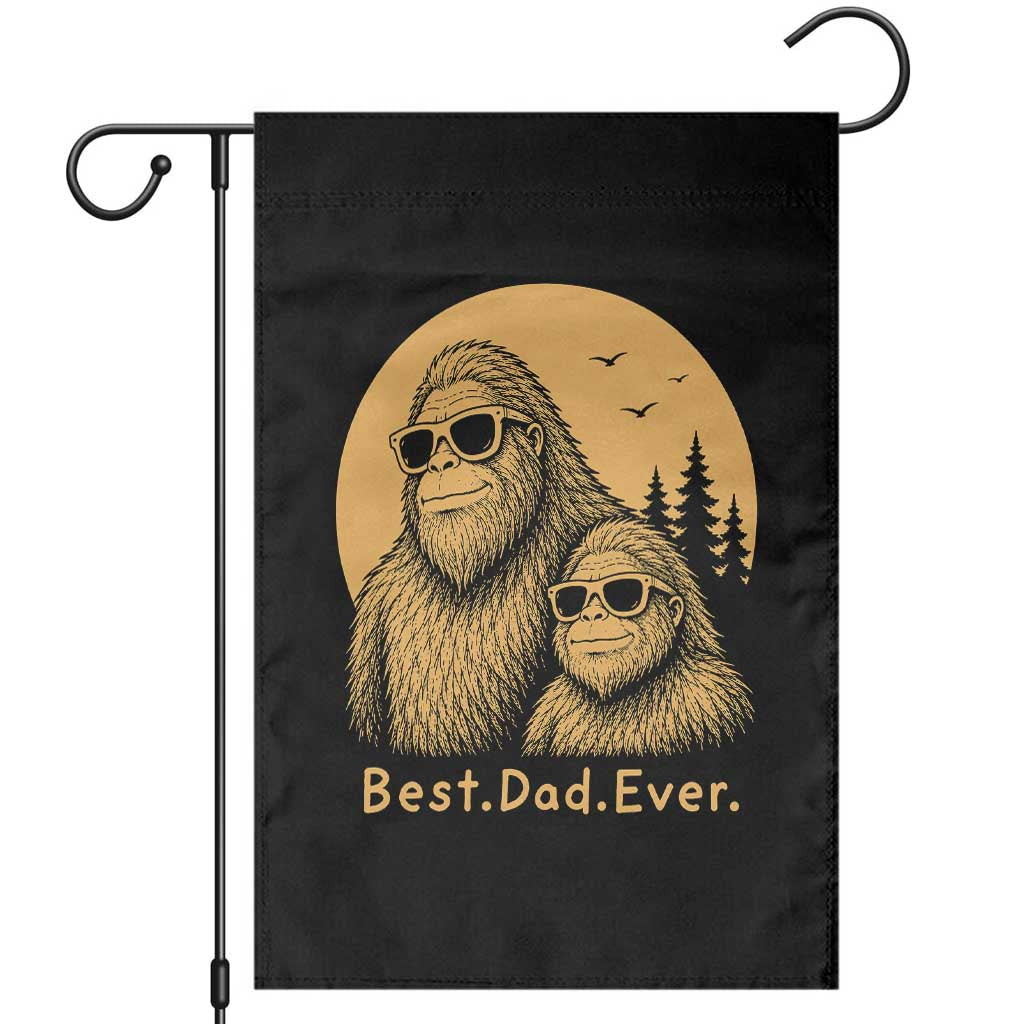 Vintage Best Dad Ever Bigfoot Papa Fathers Day Garden Flag