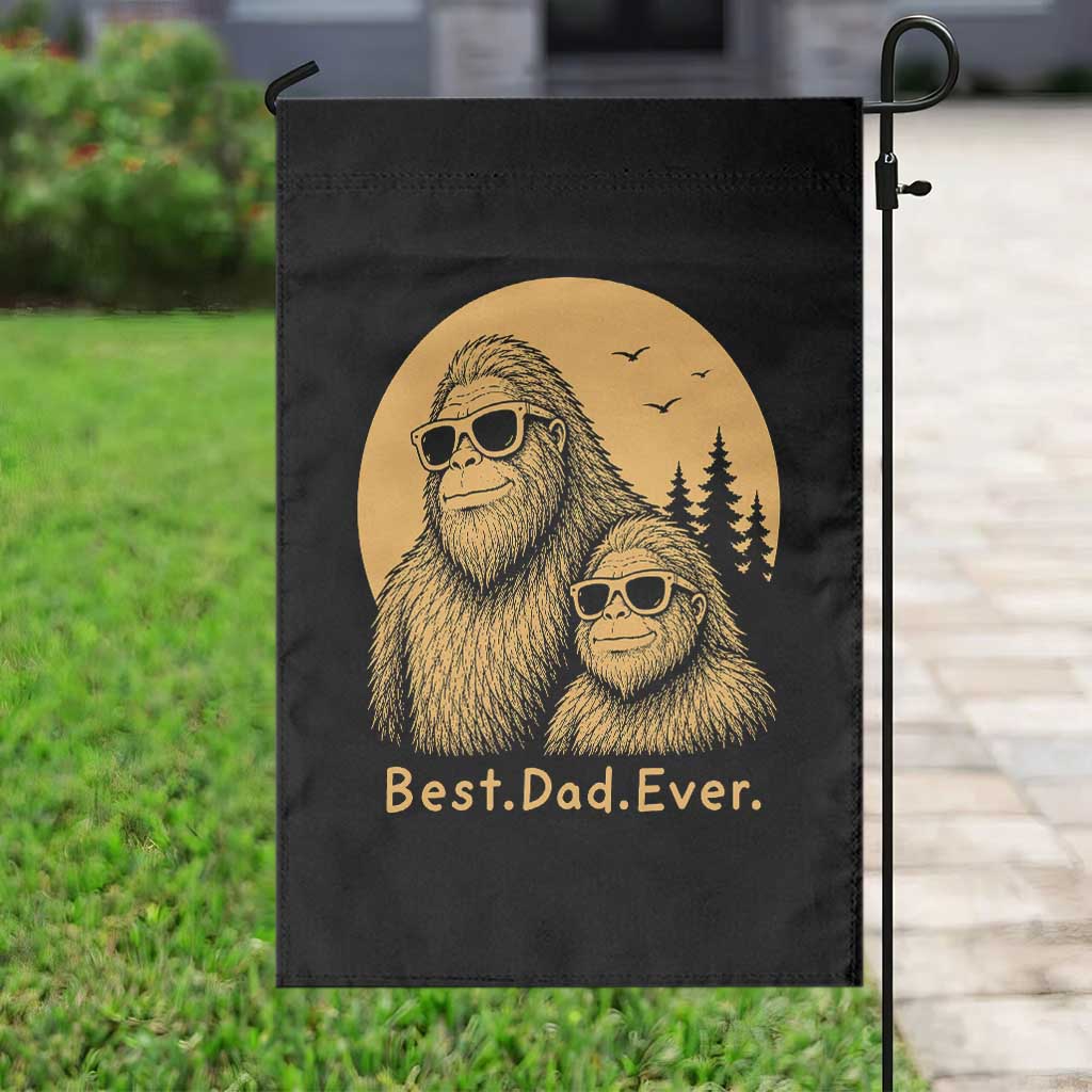 Vintage Best Dad Ever Bigfoot Papa Fathers Day Garden Flag
