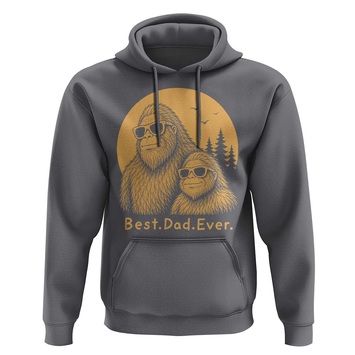 Vintage Best Dad Ever Bigfoot Papa Fathers Day Hoodie