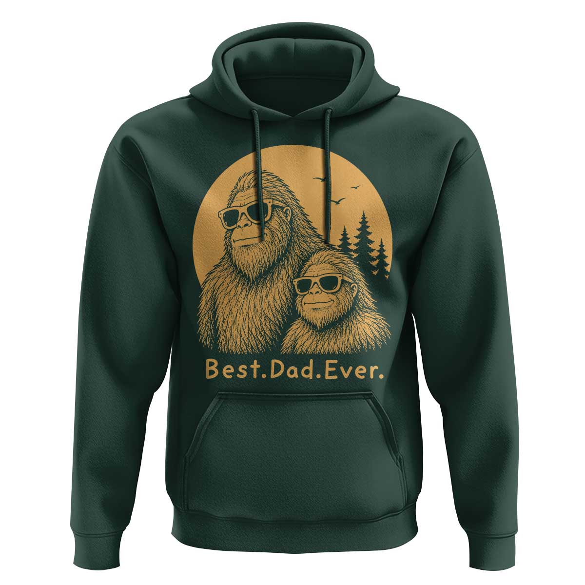 Vintage Best Dad Ever Bigfoot Papa Fathers Day Hoodie