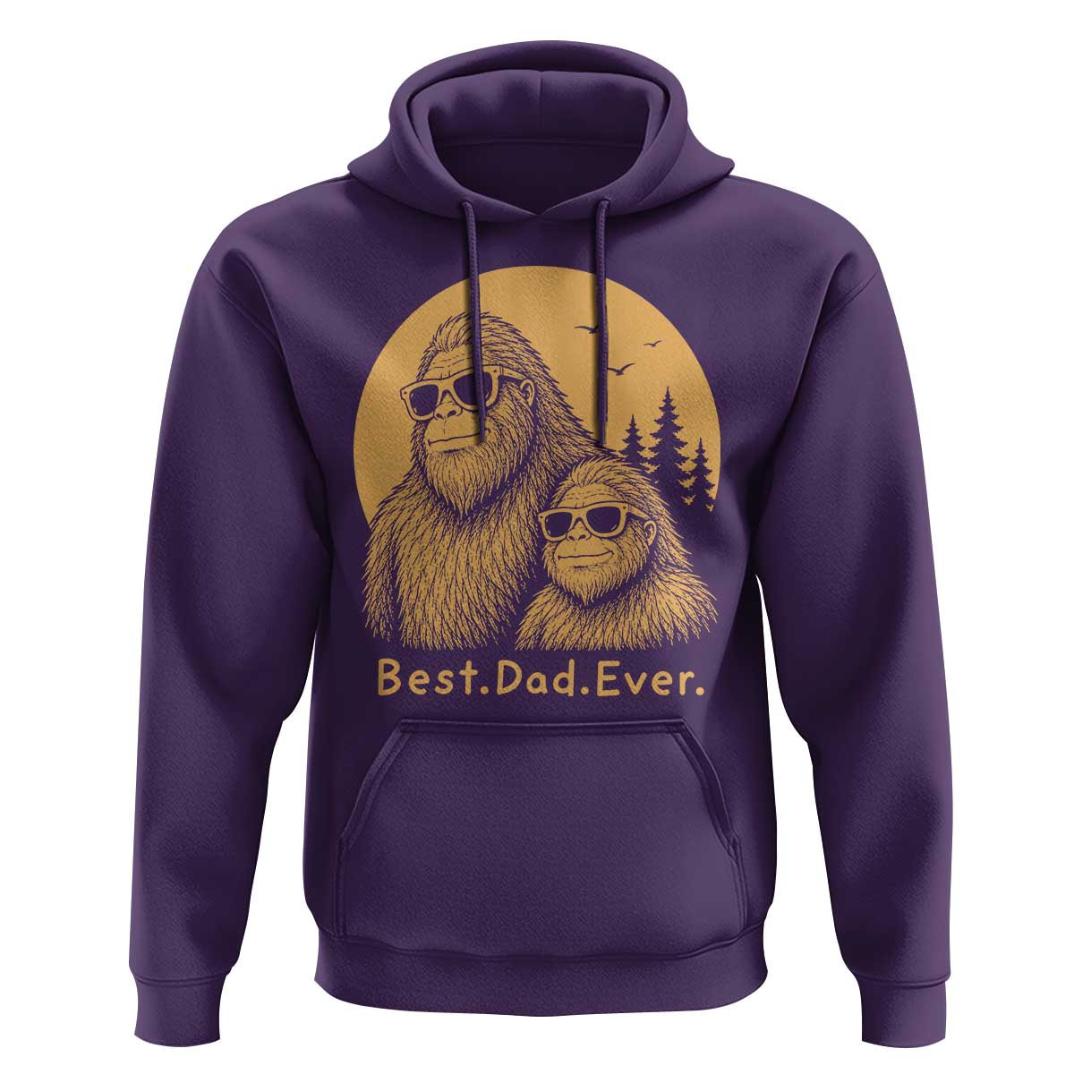 Vintage Best Dad Ever Bigfoot Papa Fathers Day Hoodie