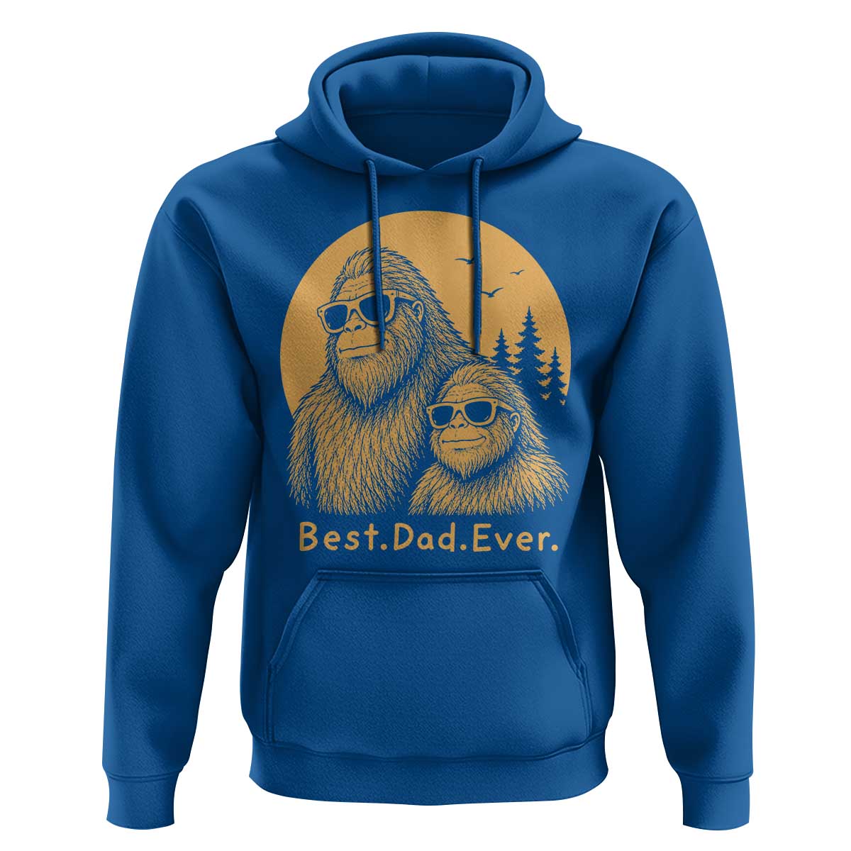 Vintage Best Dad Ever Bigfoot Papa Fathers Day Hoodie