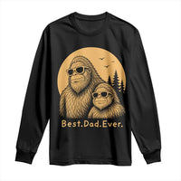 Vintage Best Dad Ever Bigfoot Papa Fathers Day Long Sleeve Shirt