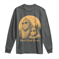Vintage Best Dad Ever Bigfoot Papa Fathers Day Long Sleeve Shirt