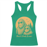 Vintage Best Dad Ever Bigfoot Papa Fathers Day Racerback Tank Top