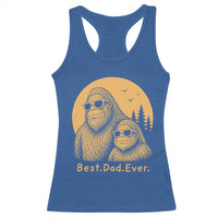 Vintage Best Dad Ever Bigfoot Papa Fathers Day Racerback Tank Top