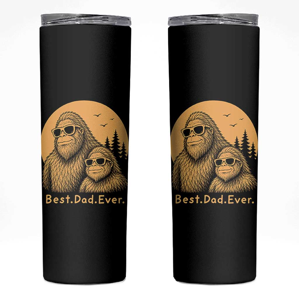 Vintage Best Dad Ever Bigfoot Papa Fathers Day Skinny Tumbler